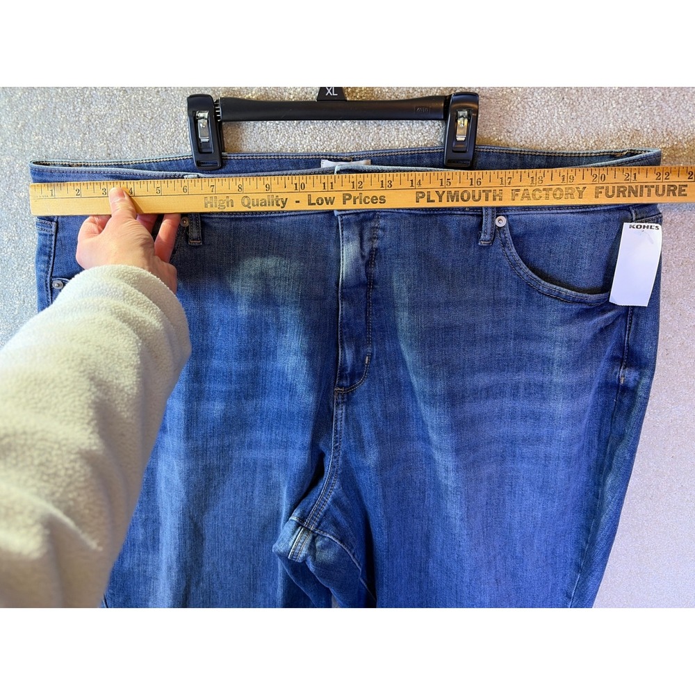 Sonoma High Rise Skinny Jeans Womens 22W Blue Denim Stretch Plus Size NWOT - Picture 5 of 8